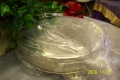 18" round silver cake stand